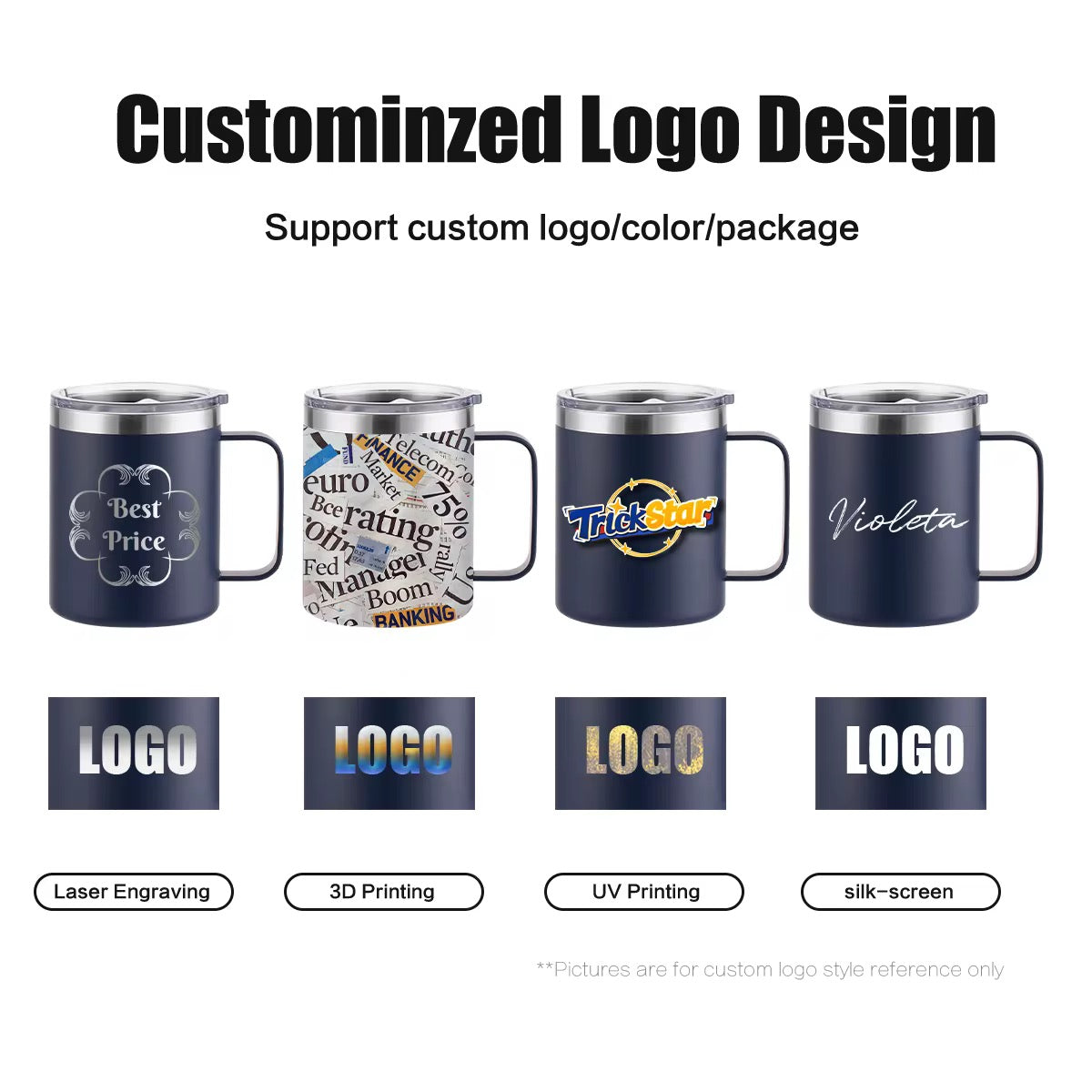 Custom Logo 12 OZ Coffee Mugs