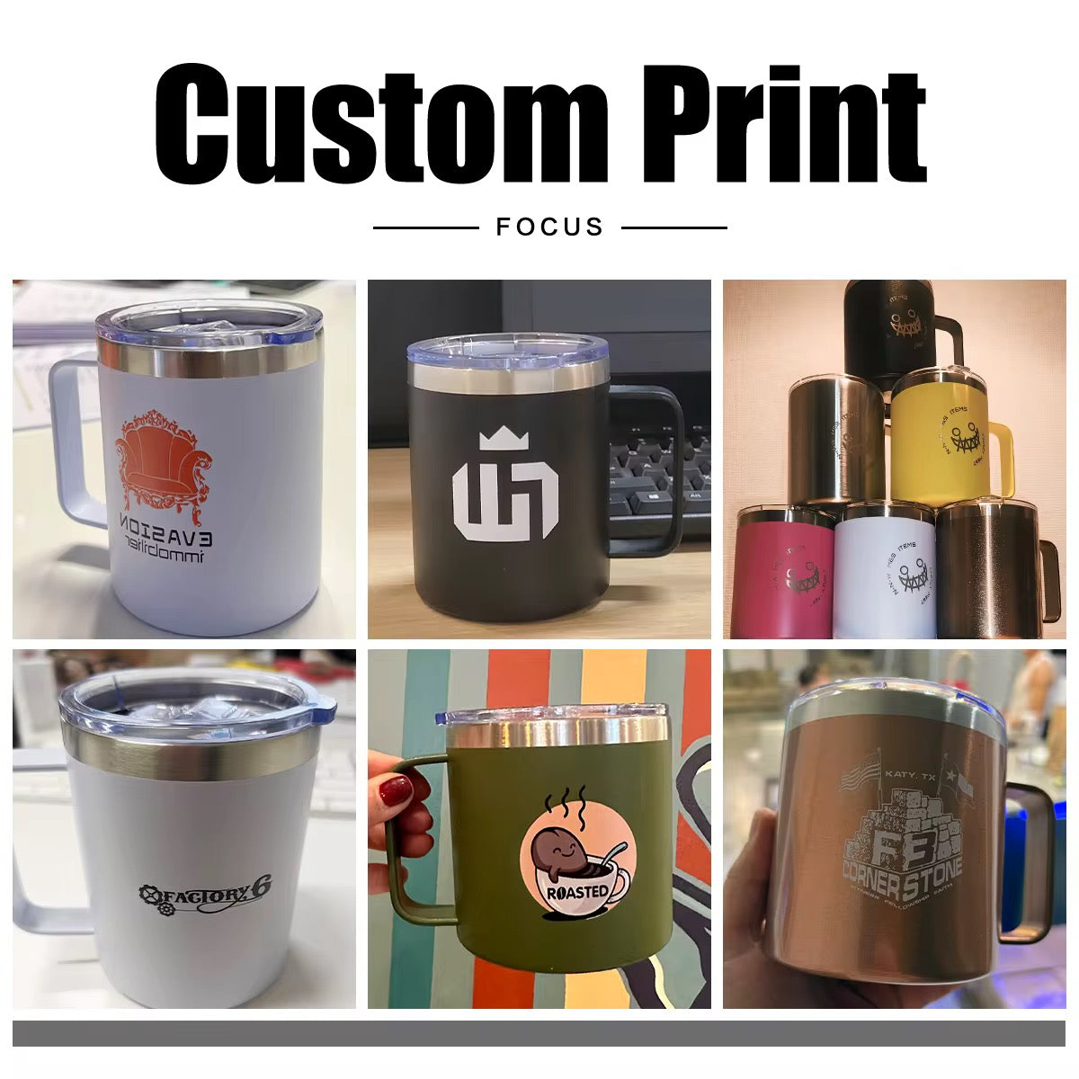 Custom Logo 12 OZ Coffee Mugs